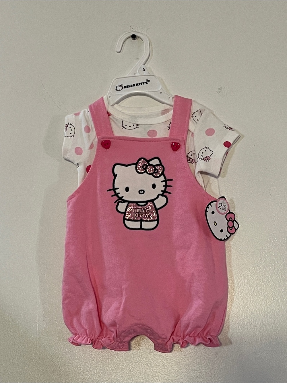 NEW!  Hello Kitty Pink Romper & Onsie Set